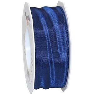 Präsent - Taft lint marineblauw ijzerdraad 40 mm breed, 25 m lang Lyon