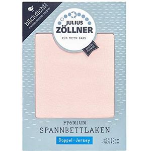 Julius Zöllner 8356157763 Jersey hoeslaken Premium, ondoorzichtig, jersey dubbele doek, geschikt voor kinderbedden 60x120 en 70x140 cm, parel