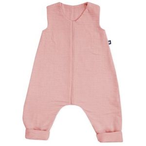 Julius Zöllner Slaapoverall Jumper mousseline, 0,5 TOG, wasbaar op 40 °C, Made in Germany, OEKO TEX Standard 100, dusty rose, Gr. 80