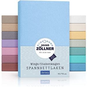 Julius Zöllner Jersey Hoeslaken voor Wieg - Lichtblauw - 90/40 cm
