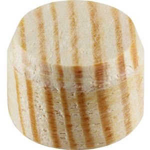 KWB Conusplaatjes, Ø 25 mm, grenenhout, houten pluggen, rond, boorgaten, dwarshouten plaatjes