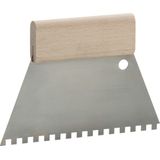 Plamuurmes - Trapeziumvorm - Roestvrij Staal - Houten Handgreep