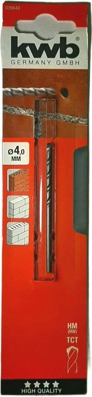 Kwb - Steenboor - Ø 3,0 mm - Hardmetalen Lemmet - Splinterloze Spiraal