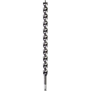 kwb Double Cut Japan slangenboor ø 28 mm, 460 mm, PTFE-antiaanbaklaag, speciale puntaandrijving, met zelfcentrerende schroefdraadpunt, zeer nauwkeurige rondloop, 11 mm zeskantschacht