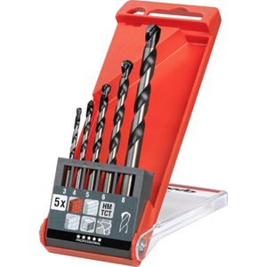 kwb Rocker Betonboor- en steenboorset – boorset, 3 mm - 8 mm, 5-delig, spiraalboor