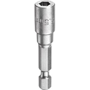 kwb Magnetische 5 mm bit-dopsleutel professional van TQ 60 staal (aandrijving: 1/4 inch EQ 6.3 zeskantschacht, ISO 1173, voor externe zeskantschroeven