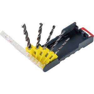 kwb 5-dlg. PowerBox houtboorset – boorset, CV-staal, houtboorbox, set, spiraalboor