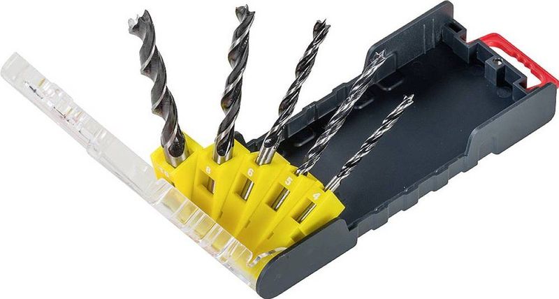 KWB - Houtspiraalborenset - 5-delig - Zwart - CV-staal