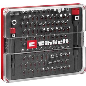 Originele Einhell 114 stuks. Precisie- en elektronica-reparatieset (precisiebits, haakschroevendraaierbits, precisiedopjes, schroevendraaierbithouder, adapter incl. opbergdoos)