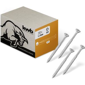 kwb droogbouwschroeven, 350 stuks, PH2, droogbouwschroeven, gipsplaatschroeven, zwart, gefosfateerd, fijne draad, kruisgleuf