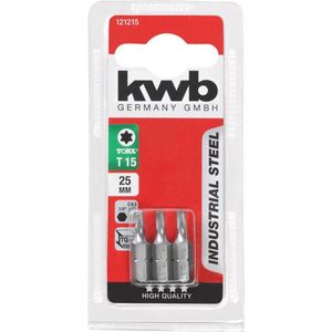 KWB - KWB 3 Schroefbits 25mm Torx 15 Kaart