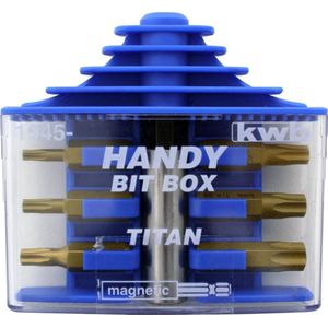KWB Mobiele telefoon bitbox, titanium genitreerd, 7-delig, Tamper Torx, 1545-00