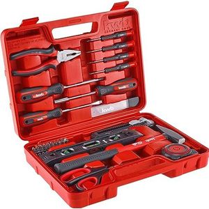 kwb gereedschapskoffer met trolleyfunctie, 175-delig, gevuld, gereedschap in stevige aluminium koffer, grote gereedschapsset, voor doe-het-zelvers, doe-het-zelvers en ambachtslieden, afsluitbaar incl. 2 sleutels