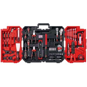 Gereedschapskoffer - 125 Stuks - Robuust Kunststof - Met Metalen Sluitingen