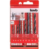 KWB - Borenset HSS Steen - Metaal en Hout 3-4-5-6-8mm - 9-delig