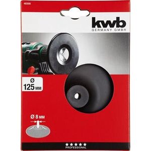 KWB 483500 Zelfklevende rubberen pad voor slijpen met boormachine Ø 125 mm met 8 mm schacht KWB