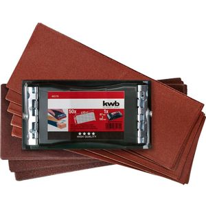 Kwb - Handschuurmachineset - Schuurpapier - 50 Stuks - Aluminiumoxide