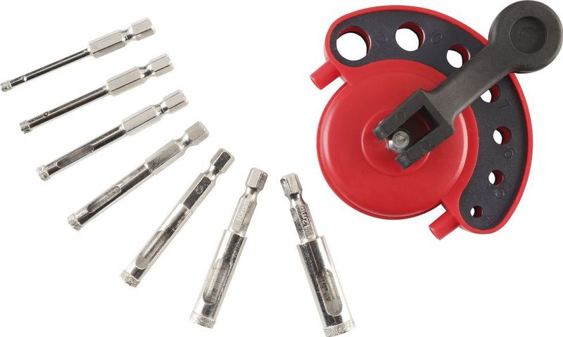 Kwb - 499900 - Diamant Gatenzaagset - 8-Delig - Rood/Zilver - Diameter 4-12 Mm