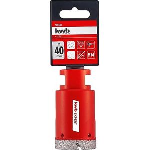 kwb Tegelboor, voor de hardste materialen, droog snijden, 10 mm diamant, hoogwaardige industriële diamanten, schurende eigenschappen, geschikt voor haakse slijper M14