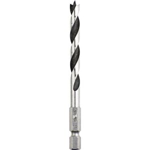 kwb Houtboor Ø 3 mm met 1/4"" zeskantschacht en blank geslepen spiralen voor nauwkeurige boringen