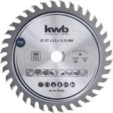 kwb 581568 Z-36 Timmermans-cirkelzaagblad, hout-/hardhout, 127 x 12,7 mm, tandenaantal hoog (36) precisie-zaagblad, fijn