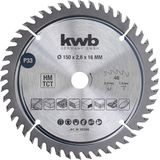 kwb 583368 Z-48 Timmermans-cirkelzaagblad, hout-/hardhout, 150 x 16 mm, nauwkeurige fijne sneden, tandenaantal hoog (48)