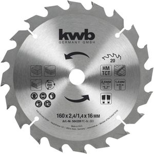 KWB Cirkelzaagblad HM - 160x16mm - 20T