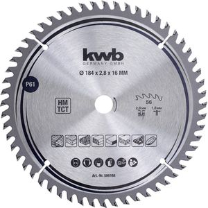 Kwb 586168 Hardmetaal-cirkelzaagblad 184 X 16 Mm 1 Stuk(s)