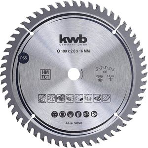 KWB Precisie-Cirkelzaagbladen | voor cirkelzagen | Ø 190 x 16 mm - 586568 586568