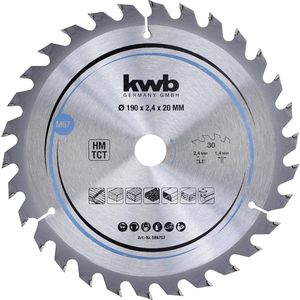 kwb cirkelzaagblad 190 x 20 mm - snel zagen, geschikt voor zacht en hard hout, meubel- en spaanplaat