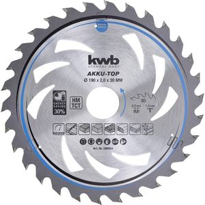 Kwb 586954 Hardmetaal-cirkelzaagblad 190 X 30 X 1.3 Mm Aantal Tanden: 30 1 Stuk(s)
