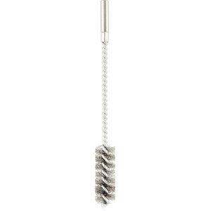 kwb ronde staalborstel / cilinderborstel, fijn, gegolfd, staaldraad, Ø 20 mm voor metaal en steen, staalborstel voor boormachine incl. ronde as 8 mm, buisborstel voor ketel / verwarming
