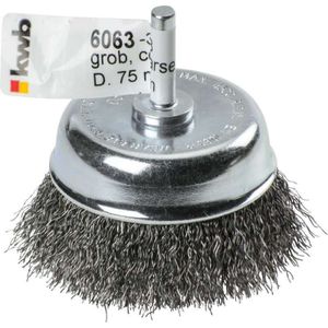 KWB - Komborstel op stift - Ø 75 mm - Grof - Gegolfd staaldraad - 606333