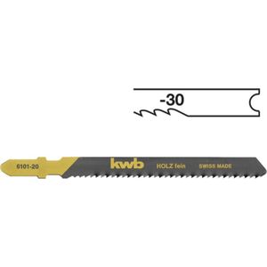 kwb 2x decoupeerzaagbladen voor hout 610330 (grof, HCS koolstofstaal universele schacht, U11D) o.a. voor Einhell RT-JS 85