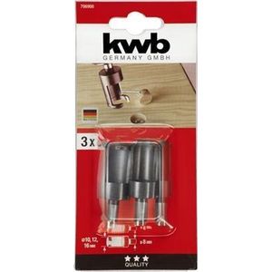 KWB - Proppenborenset - Pensnijderset - 10-12-16mm - schacht 8mm