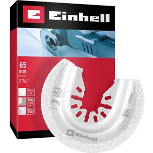 Original Einhell XL-PLUS-CASE 35-tlg. Multitool-Set für Holz (CV-Tauchsägeblätter, HCS-Halbrund-Sägeblatt, Delta-Trägerplatte, Aluminiumoxid-Schleifpapier für Holz, Dremel-Adapter