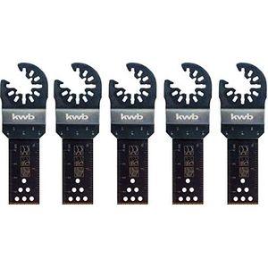 kwb AKKU-TOP Universele invalzaagbladenset, 5 x multitool zaagblad, 22 mm, voor alle gangbare machines