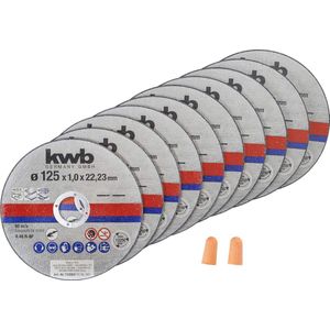 KWB Dunne doorslijpschijven set | 125x1.0 mm | 10 stuks - 712022 712022