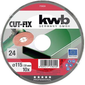 kwb 715824 Schuurpapier voor schotelschuurapparaat Korrelgrootte (num) 24 (Ø) 115 mm 10 stuk(s)