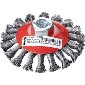 KWB AGGRESSO-FLEX ® schijfborstel voor haakse slijper - Ø 100 mm - Grof - Gevlochten HSS staaldraad - M14 - 719336
