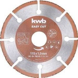 kwb 790540 Doorslijpschijf recht 125 mm 1 stuk(s) Hout, Kunststof, Koper