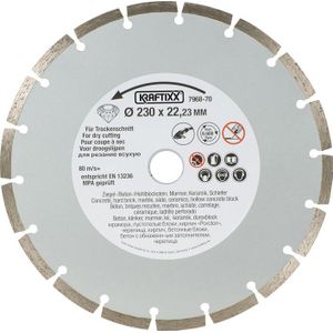 kwb KRAFTIXX Dia-doorslijpschijf, diameter 230 mm x 22 mm, metaal, beton, steen