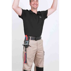 Gereedschapstas - Zwart/Zilver - 1680D Nylon - Met Hamerhouder