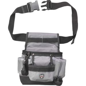 Gereedschapsriemtas - Zwart/Zilver - Nylon - Met Karabijnhaak