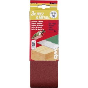 KWB schuurband 65 x 410 mm - Korrel 100 - 911410 - 3 stuks