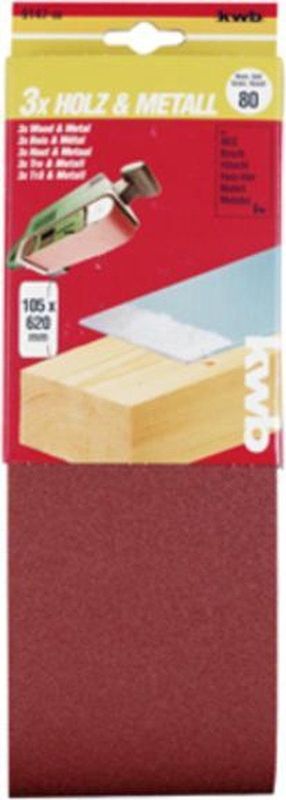 Kwb 914710 Schuurbandset Korrelgrootte 100 (l X B) 620 Mm X 105 Mm 3 Stuk(s)