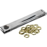 Klusgereedschap - 12 Ogen - Vermessingd - Voor Papier en Kunststof Folies