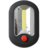 1x Werklamp / zaklamp ovaal met uitklapbare haak - COB-LED - inclusief 3x AAA batterij - klusbenodigdheden - werklampen / zaklampen / looplampen