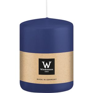 Wiedemann - Cilinderkaars - Donkerblauw - 6 x 8 cm - 29 Branduren - Wax/Was, Paraffine