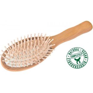 Croll & Denecke Haarborstel met houten knoppen – Hoofdhuid massage borstel – Haarborstel antiklit – anti haarbreuk – Hout